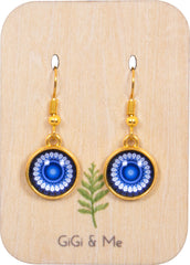 Mandala Drop Earrings in Gold - EDG006