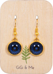 Mandala Drop Earrings in Gold - EDG007