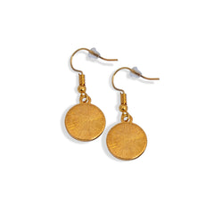 Mandala Drop Earrings in Gold - EDG006