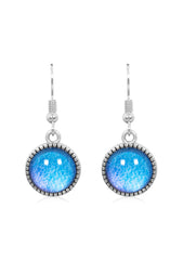 Ombre Drop Earrings in Ornate Silver - EDOS020