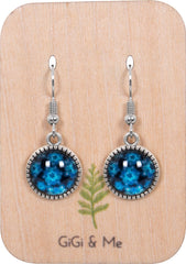 Bright & Beautiful Drop Earrings in Ornate Silver - EDOS024