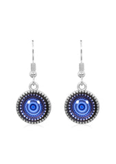 Mandala Drop Earrings in Ornate Silver - EDOS031