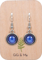 Mandala Drop Earrings in Ornate Silver - EDOS031