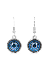 Mandala Drop Earrings in Ornate Silver - EDOS034