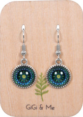 Bright & Beautiful Drop Earrings in Ornate Silver - EDOS035