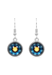 Bright & Beautiful Drop Earrings in Ornate Silver - EDOS036