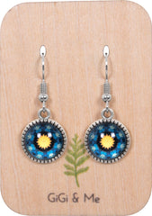 Bright & Beautiful Drop Earrings in Ornate Silver - EDOS036