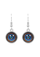 Bright & Beautiful Drop Earrings in Ornate Silver - EDOS037