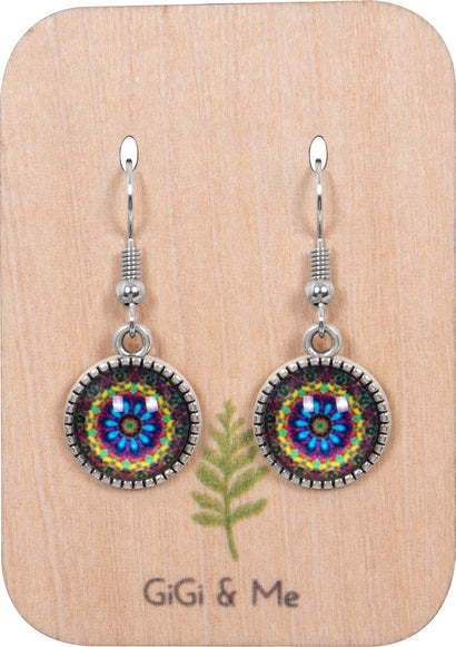 Bright & Beautiful Drop Earrings in Ornate Silver - EDOS038