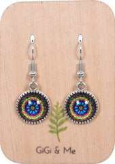 Bright & Beautiful Drop Earrings in Ornate Silver - EDOS038