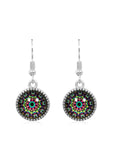 Bright & Beautiful Drop Earrings in Ornate Silver - EDOS039