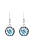 Bright & Beautiful Drop Earrings in Ornate Silver - EDOS042