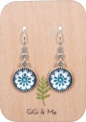 Bright & Beautiful Drop Earrings in Ornate Silver - EDOS042