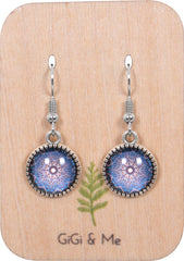 Mandala Drop Earrings in Ornate Silver - EDOS043