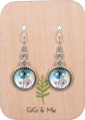 Spring Time Blossoms Drop Earrings in Ornate Silver - EDOS044