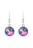 Spring Time Blossoms Drop Earrings in Ornate Silver - EDOS045
