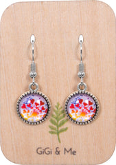 Spring Time Blossoms Drop Earrings in Ornate Silver - EDOS046