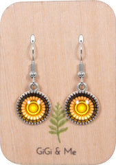 Mandala Drop Earrings in Ornate Silver - EDOS050