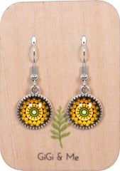 Mandala Drop Earrings in Ornate Silver - EDOS051