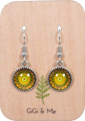 Mandala Drop Earrings in Ornate Silver - EDOS053