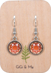 Mandala Drop Earrings in Ornate Silver - EDOS054