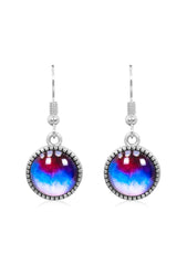 Ombre Drop Earrings in Ornate Silver - EDOS055