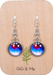 Ombre Drop Earrings in Ornate Silver - EDOS055