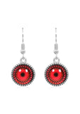 Mandala Drop Earrings in Ornate Silver - EDOS057
