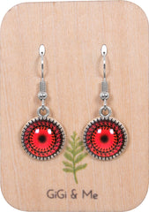 Mandala Drop Earrings in Ornate Silver - EDOS057