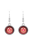 Mandala Drop Earrings in Ornate Silver - EDOS058