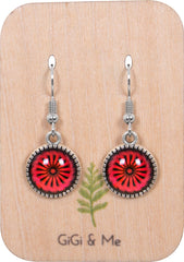 Mandala Drop Earrings in Ornate Silver - EDOS060