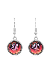 Mandala Drop Earrings in Ornate Silver - EDOS060