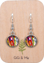 Birds of a Feather Drop Earrings in Ornate Silver - EDOS069