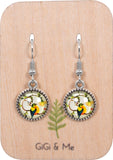 Spring Time Blossoms Drop Earrings in Ornate Silver - EDOS071