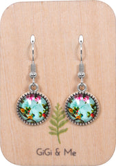 Spring Time Blossoms Drop Earrings in Ornate Silver - EDOS072