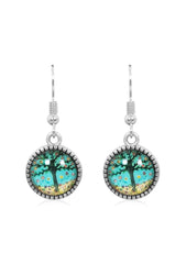 Spring Time Blossoms Drop Earrings in Ornate Silver - EDOS073