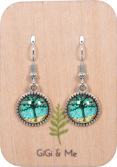 Spring Time Blossoms Drop Earrings in Ornate Silver - EDOS073