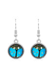 Spring Time Blossoms Drop Earrings in Ornate Silver - EDOS074