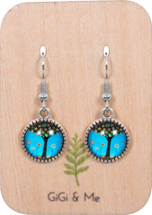 Spring Time Blossoms Drop Earrings in Ornate Silver - EDOS074