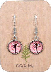 Spring Time Blossoms Drop Earrings in Ornate Silver - EDOS076