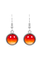 Ombre Drop Earrings in Ornate Silver - EDOS086