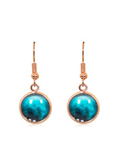 Ombre Drop Earrings in Rose Gold - EDRG009