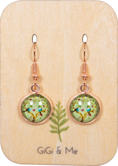 Spring Time Blossoms Drop Earrings in Rose Gold - EDRG010