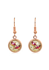 Spring Time Blossoms Drop Earrings in Rose Gold - EDRG011