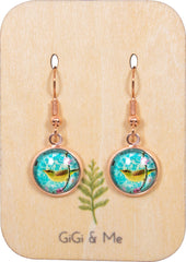 Spring Time Blossoms Drop Earrings in Rose Gold - EDRG012