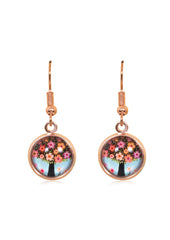 Spring Time Blossoms Drop Earrings in Rose Gold - EDRG013