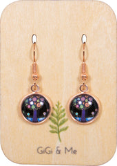 Spring Time Blossoms Drop Earrings in Rose Gold - EDRG014