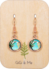 Spring Time Blossoms Drop Earrings in Rose Gold - EDRG015