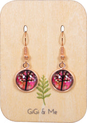 Spring Time Blossoms Drop Earrings in Rose Gold - EDRG016