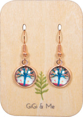 Spring Time Blossoms Drop Earrings in Rose Gold - EDRG018